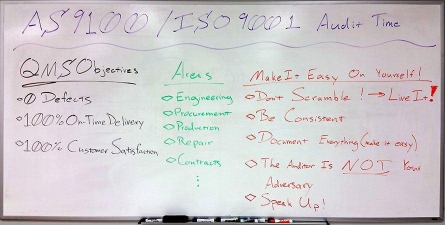 AS9100 & ISO 9001 Certification Preparation Tips - Weekly Whiteboard
