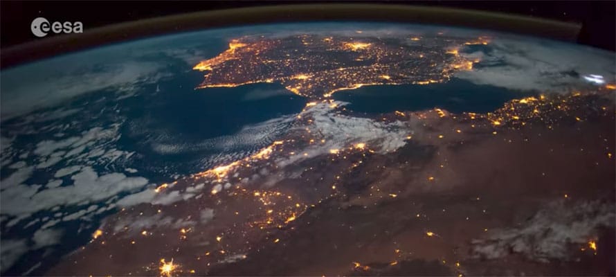 Spectacular Space Video Shows Compilation of Timelapse Photos from Africa to Europe