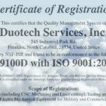 Duotech Services, LLC Successfully Transitions to AS9100D Certification