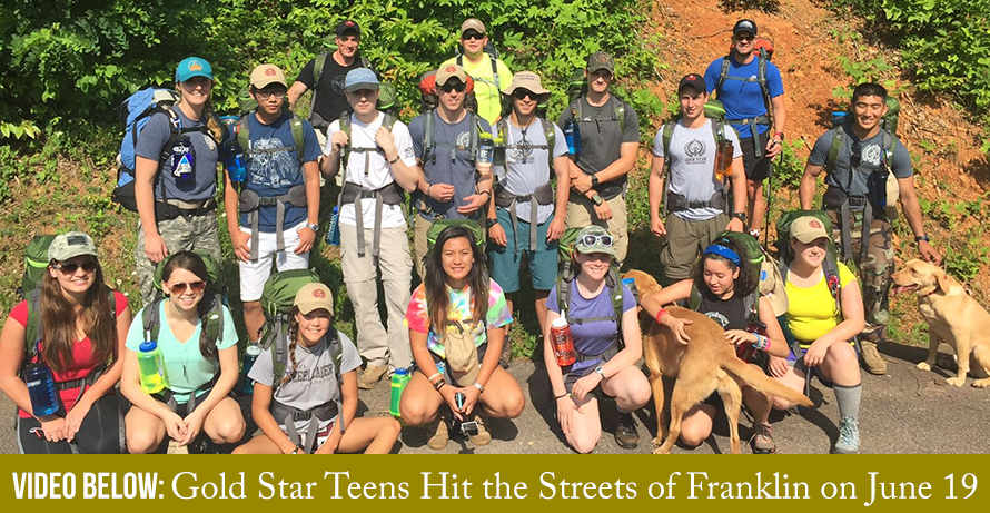 Gold Star Teens Hit the Streets of Franklin NC on June 19