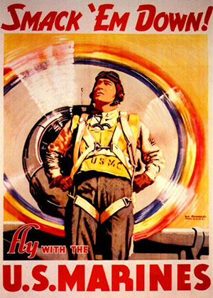 WWII Marine Pilot Recruiting poster