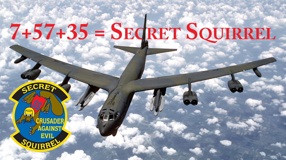 7+57+35 = Secret Squirrel