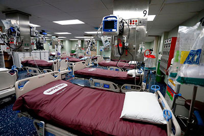 1000 Patient beds aboard the USNS Comfort