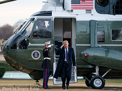 Jacquie Kubin president trump vh-3d marine one helicopter