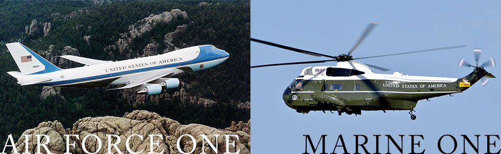 Air Force One and Marine One – About VIP Transport