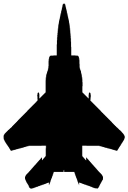 f-15 strike eagle overhead silhouette