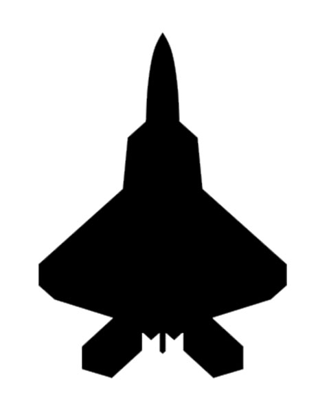 f-22 raptor overhead silhouette
